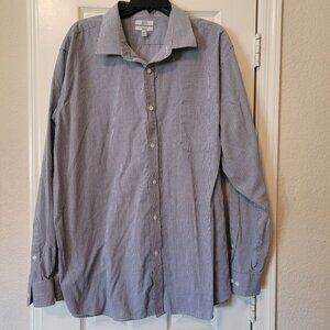 Croft & Barrow Men's Easy Care Classic Fit Dress Shirt XXL 2XL‎ Blue Checkered